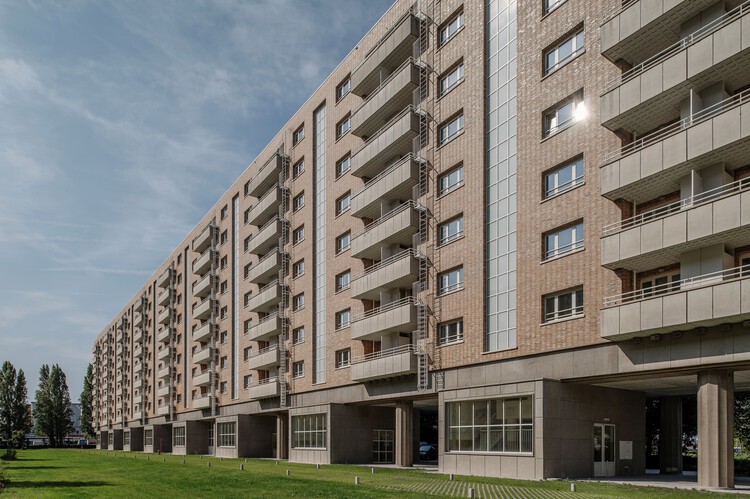 Langblokken Social Housing / A2D Architects + Architectenbureau vanhecke＆Suls -Exterior Photography、Concrete