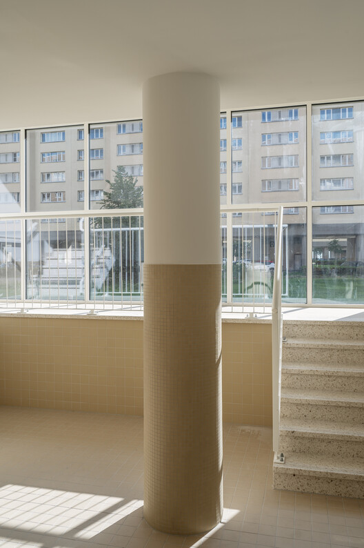 Langblokken Social Housing / A2D Architects + Architectenbureau vanhecke＆Suls-インテリア写真、木材、ガラス