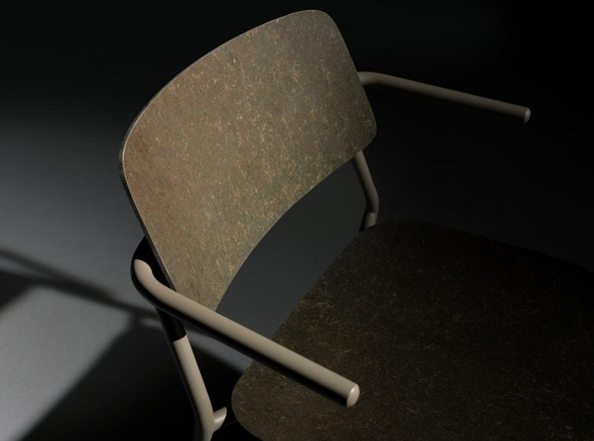 Rezign Veneerから作られたRianne KoensによるRevivの椅子のバックレスト