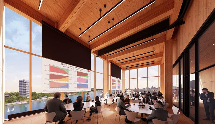 Diller Scofidio + Renfroは、米国のボストン大学のパルディースクールのための大量ティンバータワーを発表します - 画像6/13