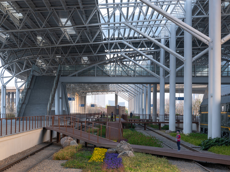 中国黄色の海の湿地博物館鉄道公園 / dushe建築デザイン - エクステリア写真、梁、鋼