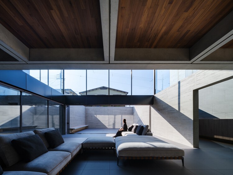 Element House / Apollo Architects＆Associates-インテリア写真、リビングルーム、木材、ガラス、コンクリート