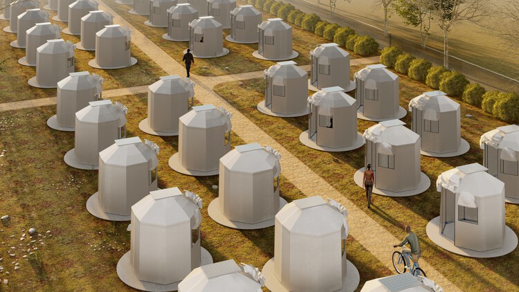 ナイジェリアの建築家Blossom Eromoseleデザインは、伝統的なアフリカの小屋に触発された難民シェルターをデザインします - 画像2 of 4