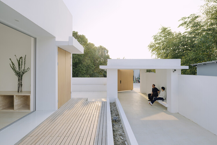 Qhouse / Yuanxiuwan Architect＆Associates-インテリア写真、コンクリート、列
