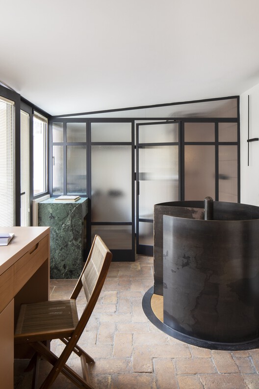 Villino Liberty Trastevere / Studiotamat-インテリア写真、ガラス