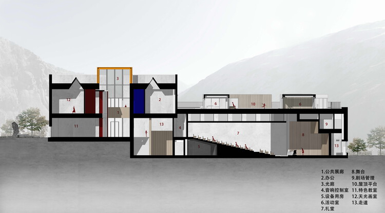 Lhozhag County Middle School / Shenzhen Huahui Designの多機能アートセンター -  Image 35 of 37