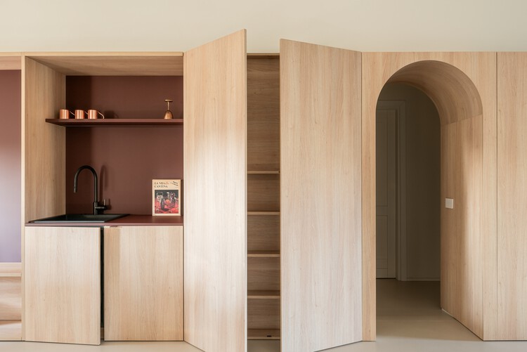 Villa Il Bel Canto / Clab Architettura-インテリア写真、クローゼット、木材