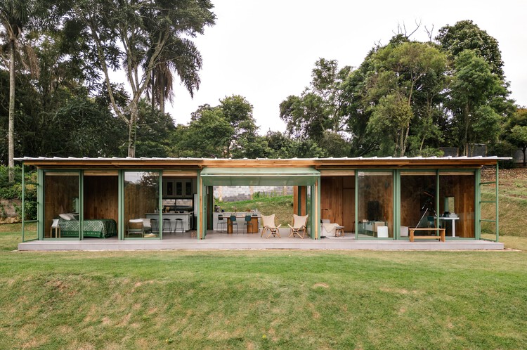 Piedade House / Nitsche Arquitetos-外装写真、木、庭