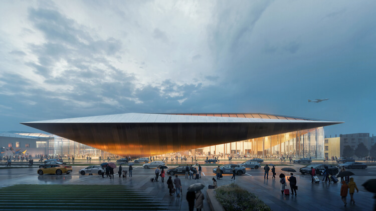Zaha Hadid Architectsは、リトアニアのVilnius AirportにあるNew Arrivalsターミナルの競争に勝ちます - イメージ1/8
