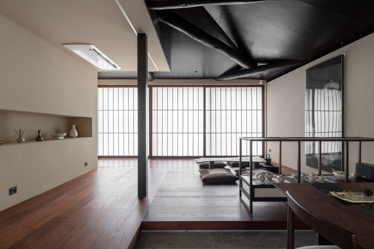 Gogyol Mungyeong Guesthouse / Gogyeol Architects-インテリア写真、木材、照明、ガラス