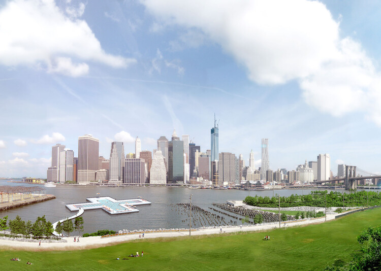 NYCの最初の川に拠点を置く水をろ過するプールは、桟橋35で形を整えます - 画像1/9